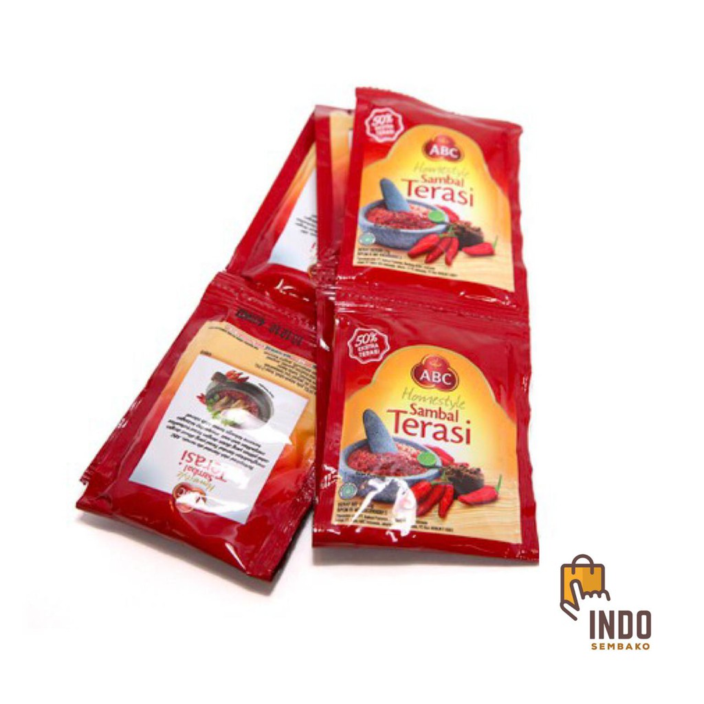 Sambal Terasi ABC sachet dus 100 x 20g / Sambel Terasi Sachet 10 x 10 x 20g / ABC Terasi Dus