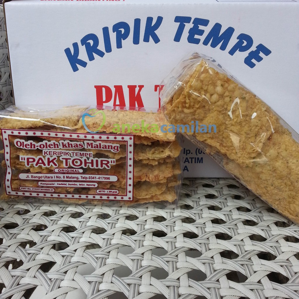 

Keripik Tempe Pak Tohir Khas Malang Paket 1kg isi 4