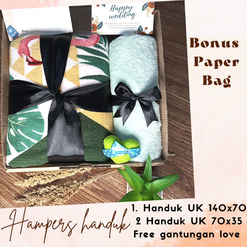 Kado pernikahan/hampers wedding/hampers handuk/Hampers pernikahan giftbox