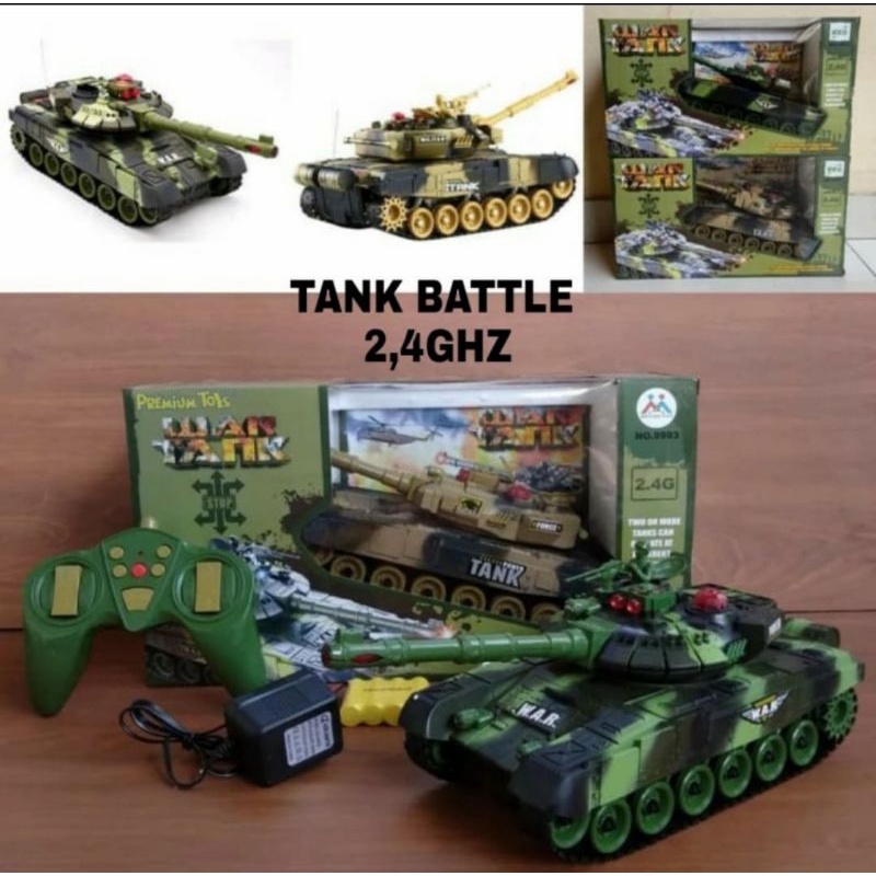 Mainan Mobil RC Tank MILITARY Besar - Remot Control WAR TANK BAJA
