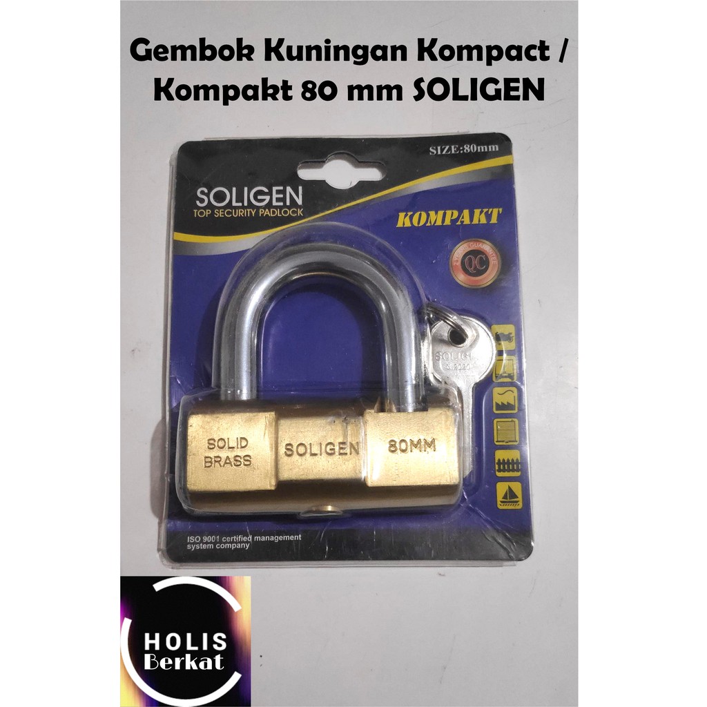 Gembok Kuningan Kompact / Kompakt 80 mm SOLIGEN