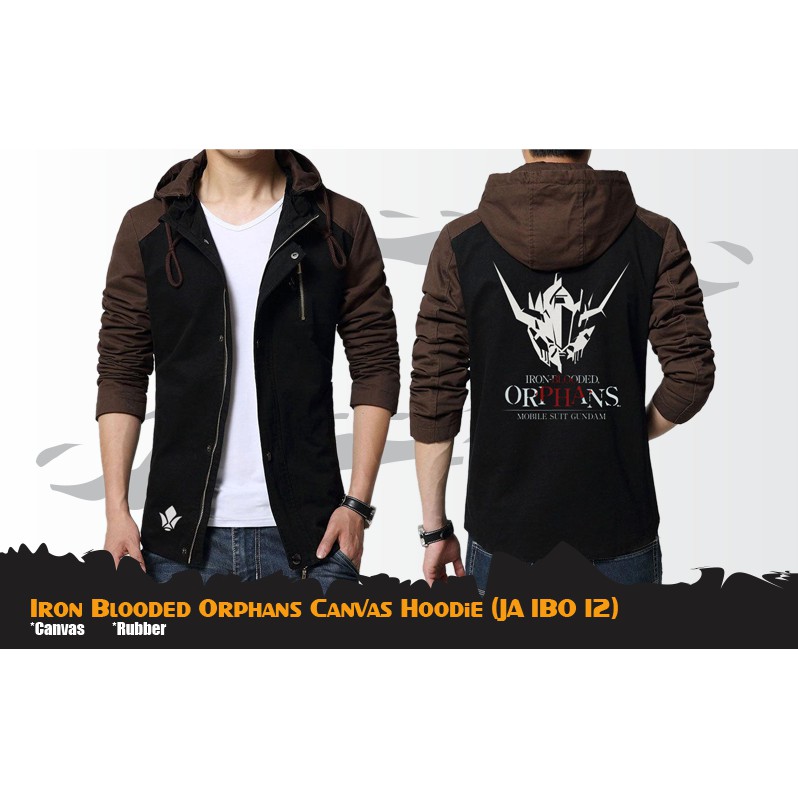 Hoodie Anime Gundam Barbatos JA IBO 12 Jaket Anime Gundam Tekkadan