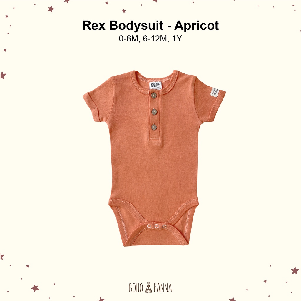 BOHOPANNA - REX BODYSUIT BOHOPANNA - JUMPER ANAK - BODYSUIT BAYI-Apricot