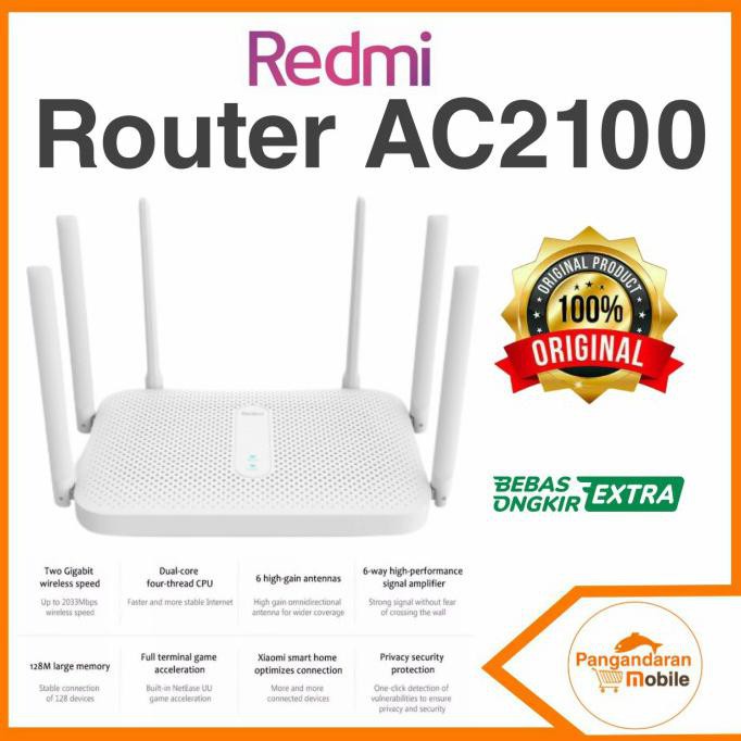 Redmi Router Ac2100 2033Mbps Wifi 2.4G 5G Dual Band 6 Antena Cisiimart