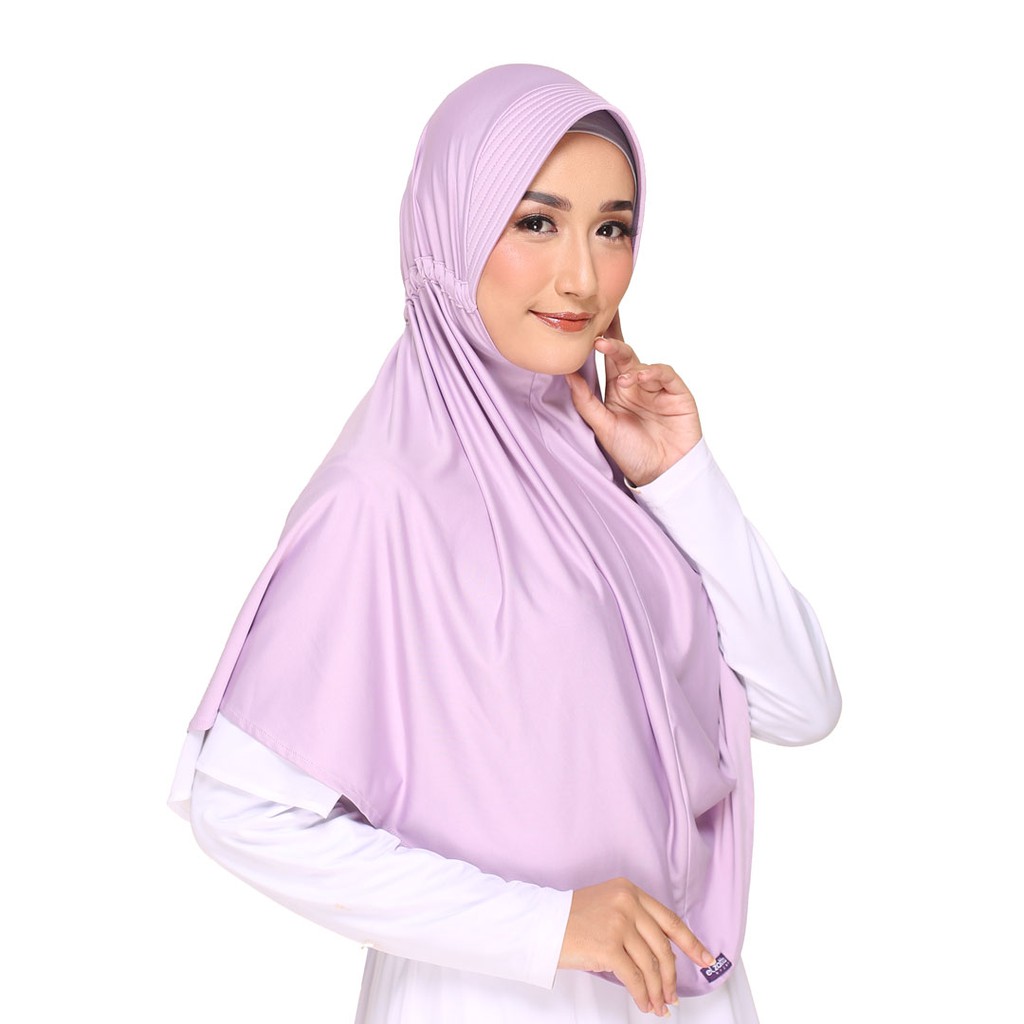 Elzatta Jilbab Instan Polos Zaria Sahara L-617 (Ungu Muda)