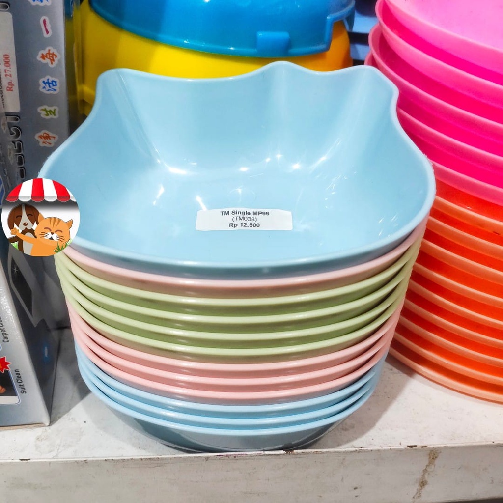 Tempat Makan Minum Bentuk Hello Kitty Pet Bowl Kucing Anjing Hewan