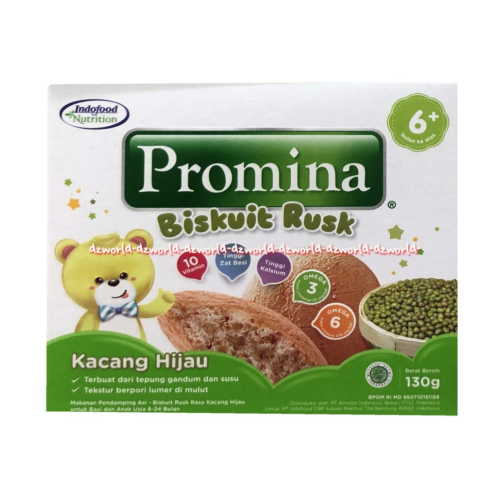 Promina Biskuit Rusk 130gr Biskuit Bayi Instan Rasa Susu