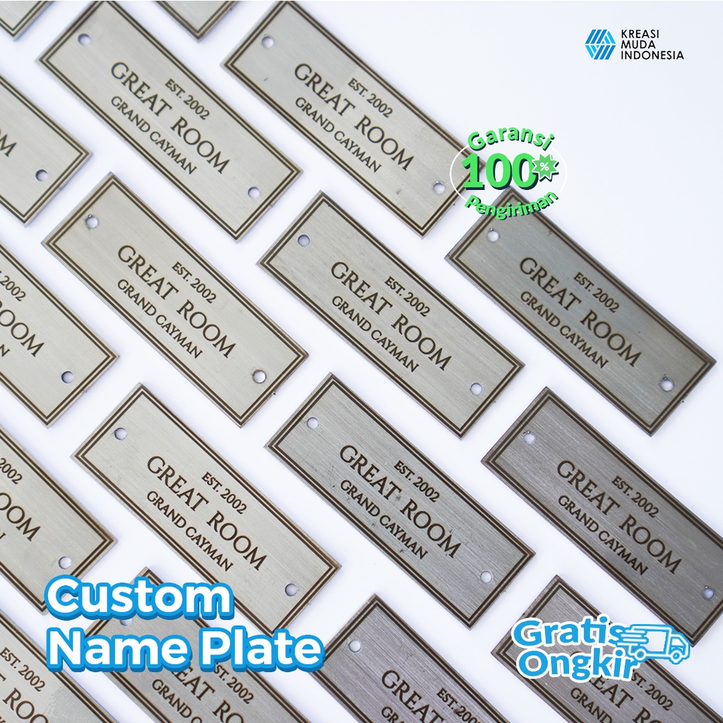 

Name Plate/Name Tag/Plat Mesin/Nama Produk Laser Marking