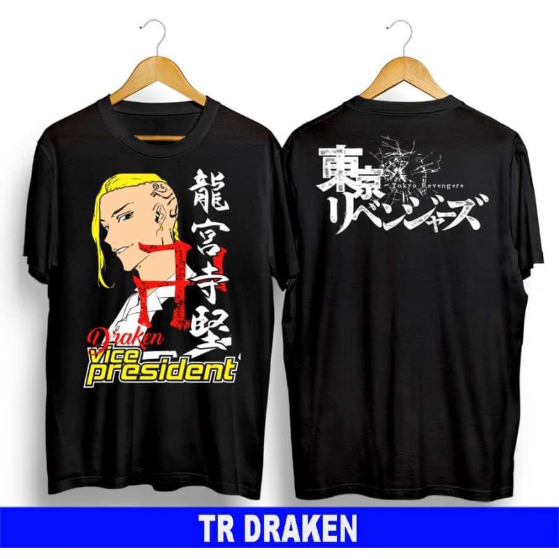 T-shirt Baju Kaos Distro Oblong Pria & Wanita Kaos Anime Tokyo Revengers Karakter Kaos Tr Draken Top