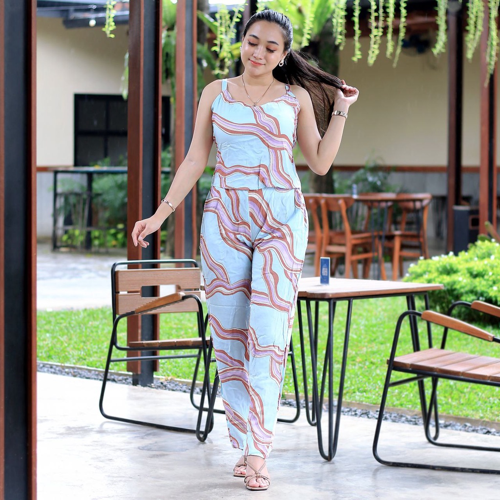 Setelan Tank Top Angela // Set Crop // Komile Wanita // Tanktop Korean Stile