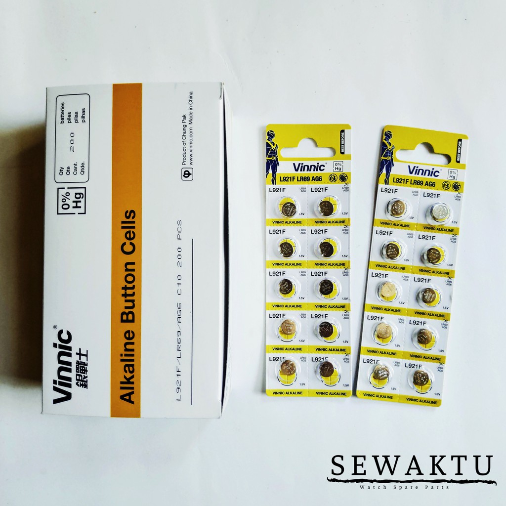 VINNIC L921F LR69 AG6  ORIGINALBATTERY BATRE BATERAI JAM TANGAN