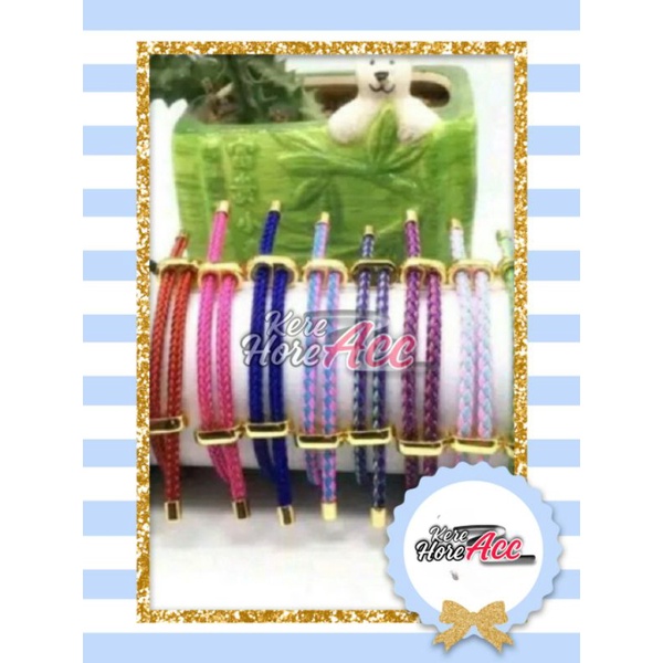 GELANG TALI KAWAT PANDORA WATERPROOF UNTUK LIONTIN EMAS ATAU HURUF