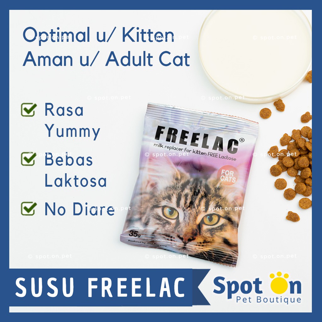 Freelac Susu Kucing Alergi Non-Lactose 35 Gr | Susu Kitten Babycat Tanpa Laktosa | Growssy