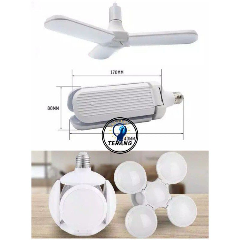 LAMPU BOHLAM led 45watt kipas dan model bola ufo 40watt