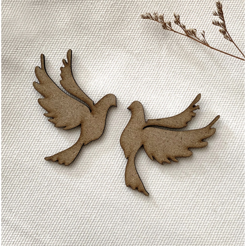 Burung Merpati plywood / Hiasan mahar burung scrapbook