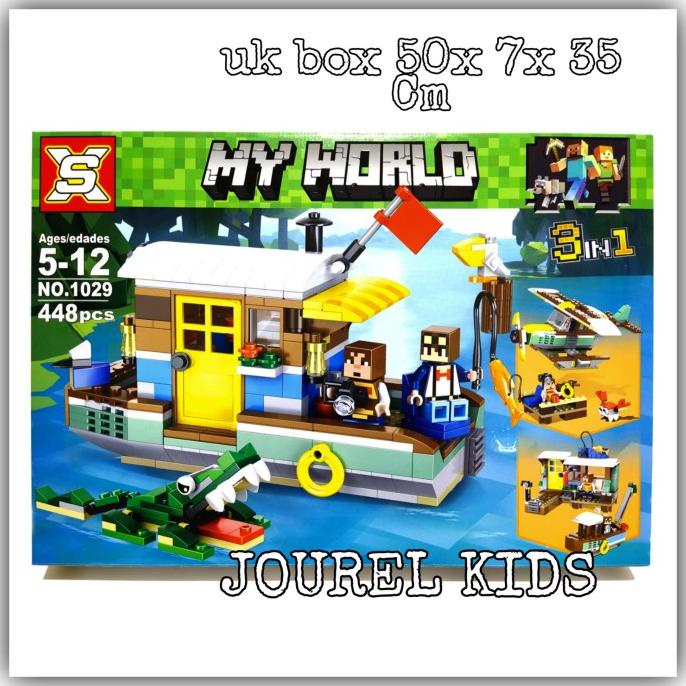 Mainan Anak Lego My World Minecraft 3In1 Brick Sy Lele Lepin Ninjago