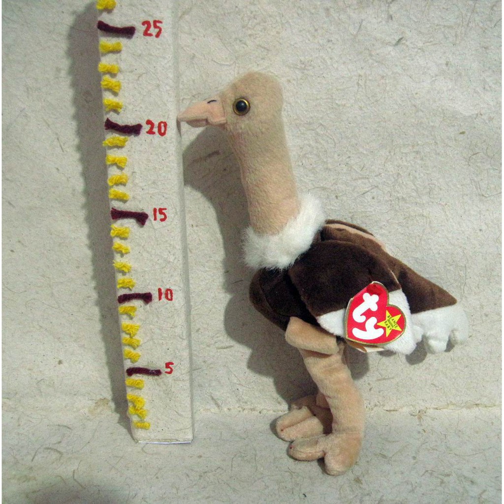 Boneka Burung Unta Common Ostrich Original TY Beanie Baby Stretch