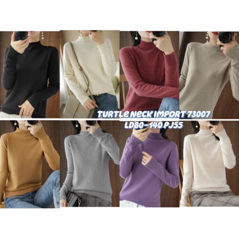 DBK/ ATASAN RAJUT  TURTLENECK IMPORT WANITA / LONG TURTLE NECK IMPORT