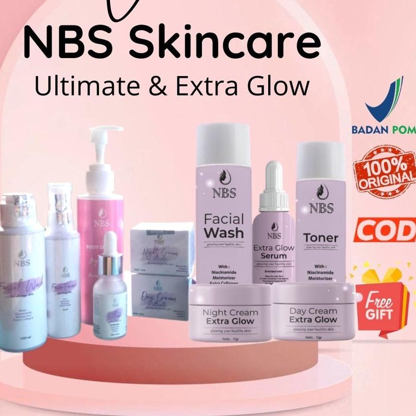 [Original] NBS SKINCARE ULTIMATE DAN EXTRA GLOW/ PAKET / ECER / SERUM / LOTION