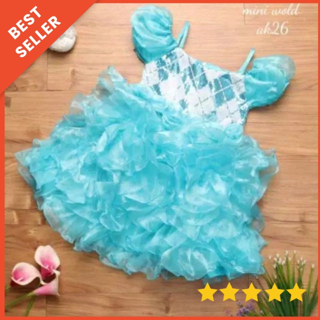 DRESS TUTU PESTA ANAK IMPORT BUNGA 2-8 TAHUN MEWAH CAPE / GAUN PENGANTIN ANAK BUNGA MEWAH / BAJU KOSTUM PESTA ANAK PRINCESS UNICORN