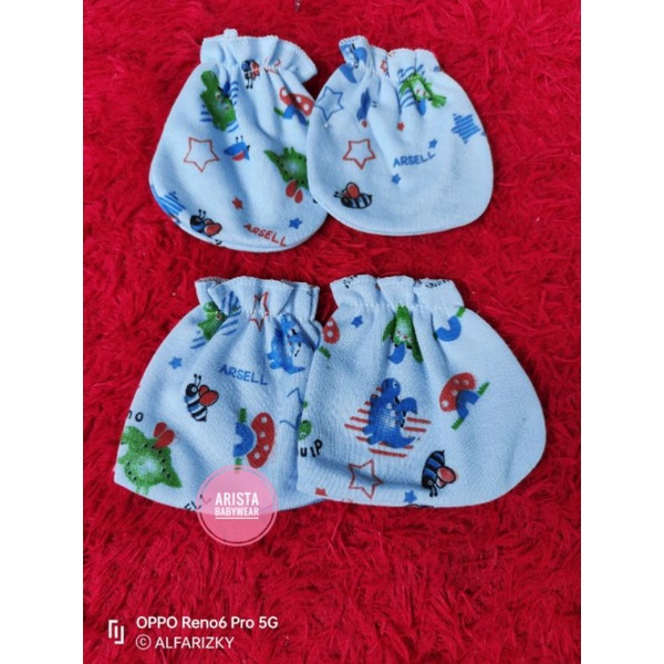 set sarung tangan + sarung kaki bayi