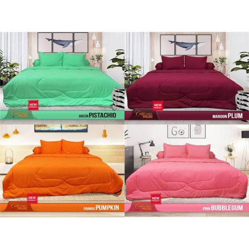 Sprei California Polos King Emboss Ukuran 180x200 cm Kualitas Premium