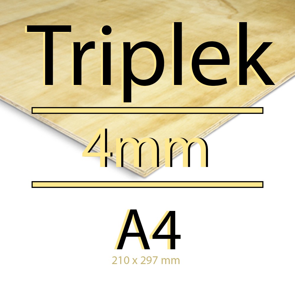 

TRIPLEK LEMBARAN 4MM A4 100% ORIGINAL POTONGAN
