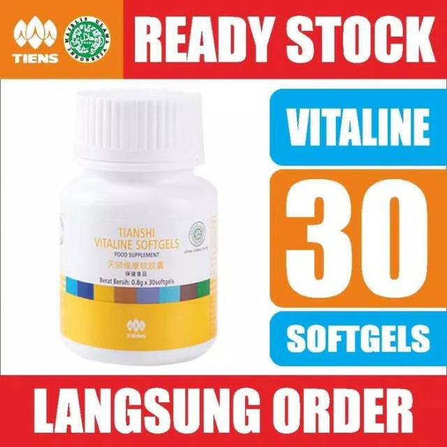 Tiens VITALINE softgel isi 30. Asli pitamin kulit