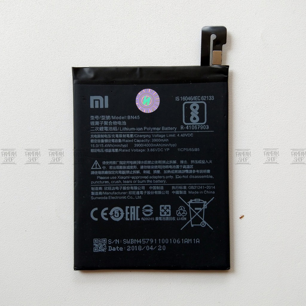 Baterai XiaoMi BN45 Redmi Note 5 Note 5 Pro Original OEM Batre Batrai Xiao Mi Ori BN 45 HP