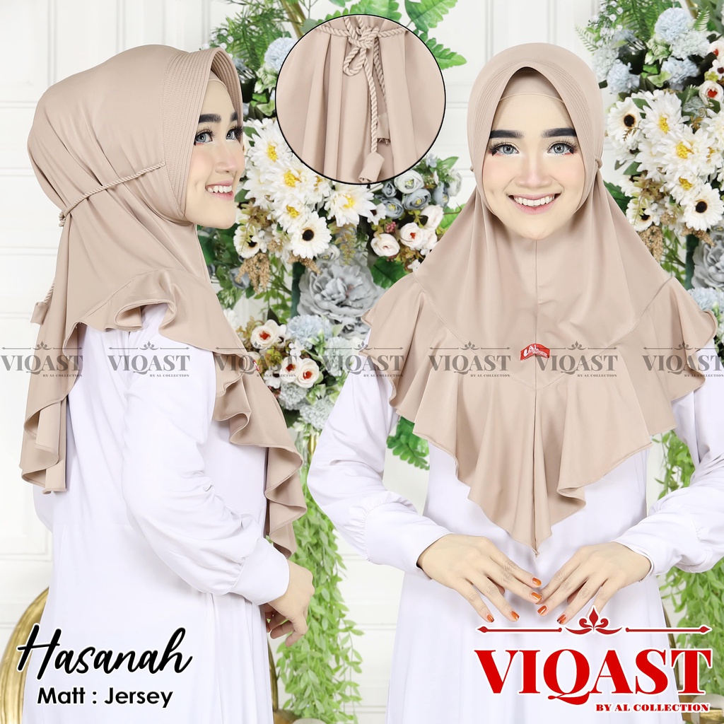 Hijab instan bergo maryam pet ropel HASANAH tali kepang original jersey premium / jilbab bergo ped rempel tali kepang / kerudung dewasa bergo maryam pad ropel tali kepang ulir / kerudung bergo TALI KEPANG PET ROPEL Hijab Bergo Pet Ropel Husna Terbaru