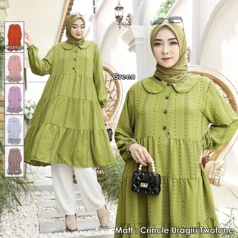 Tunik/dress uragiri crinkle twotone gihaza S 200
