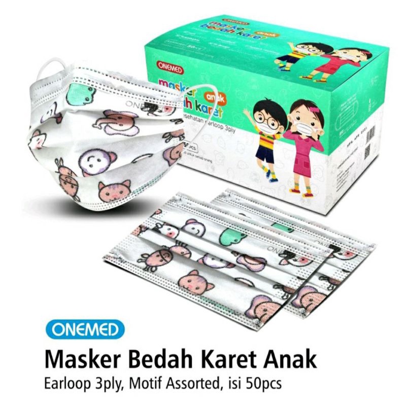 Masker Bedah Anak 3ply Onemed