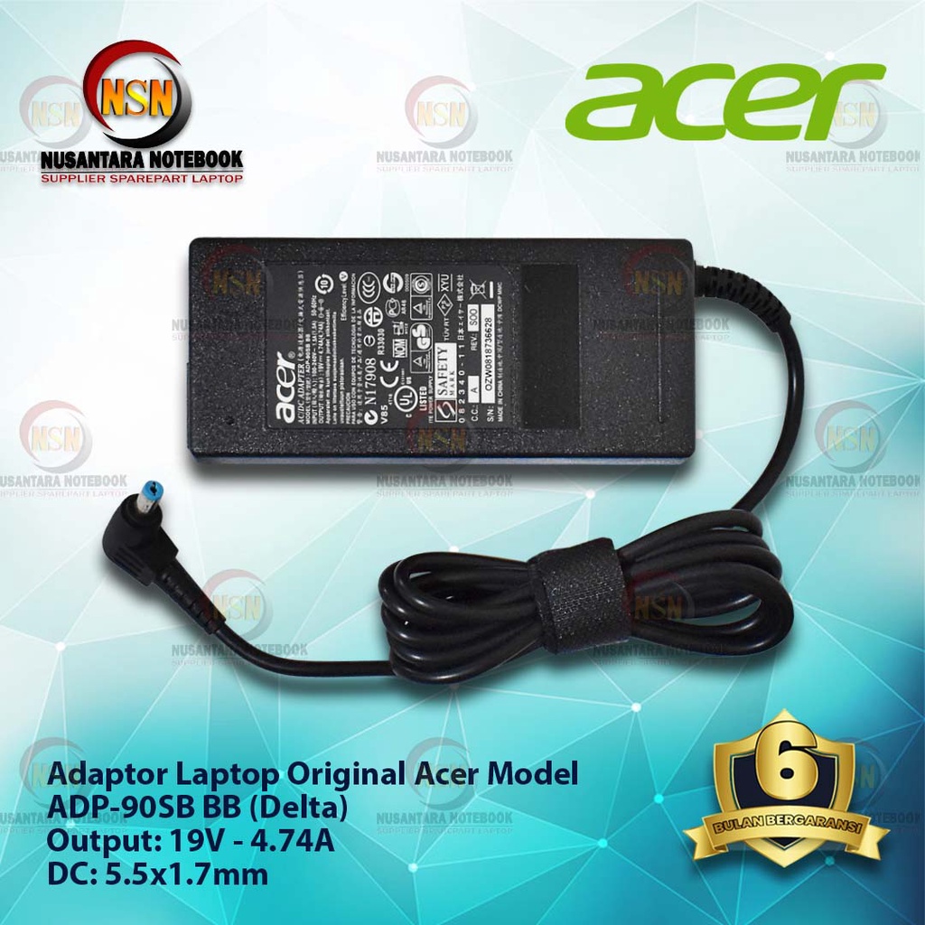 Adaptor Charger Original Acer 19V 4.74A DC 5.5*1.7mm DELTA