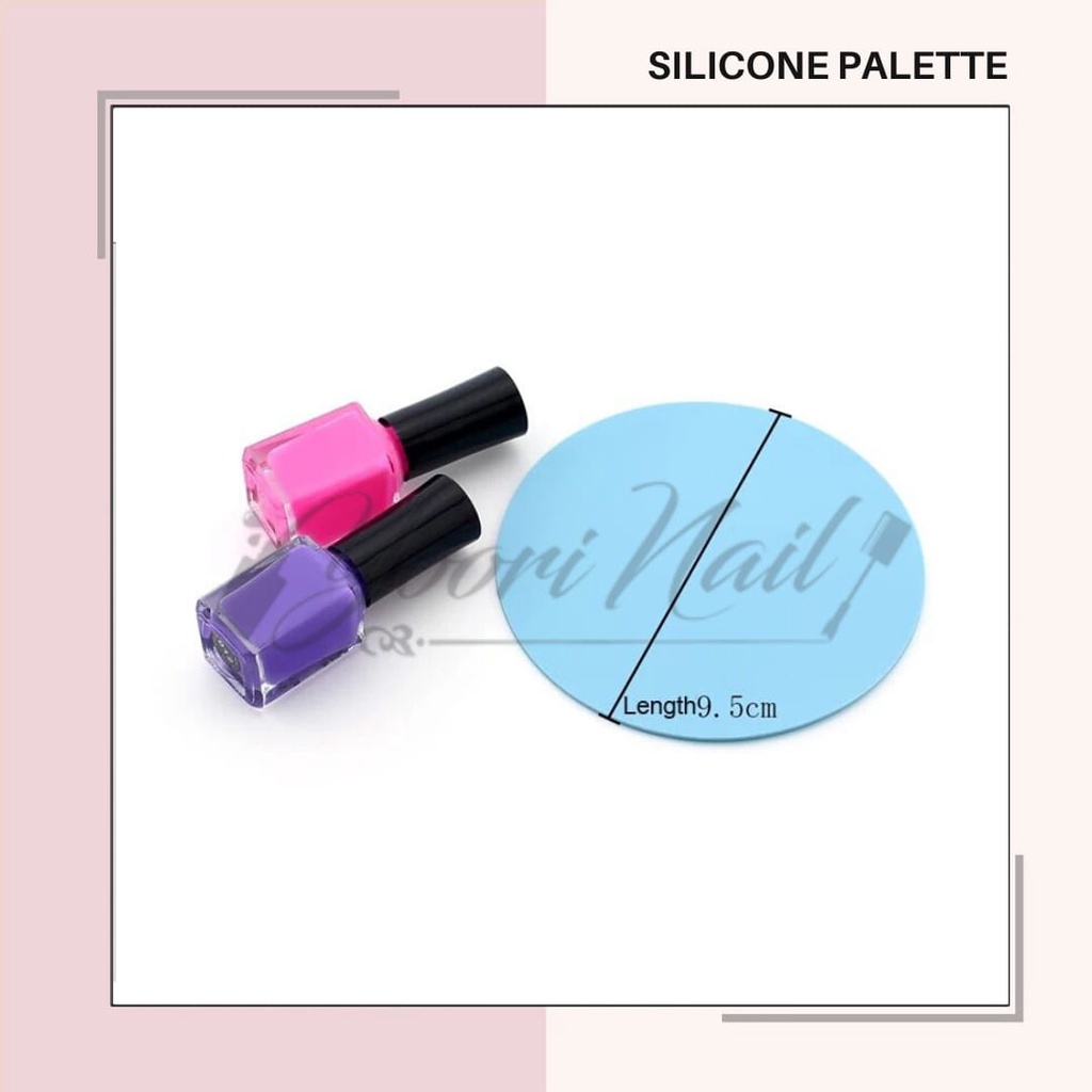 Silicone palette gel nail art paint mixing palette silicon palet