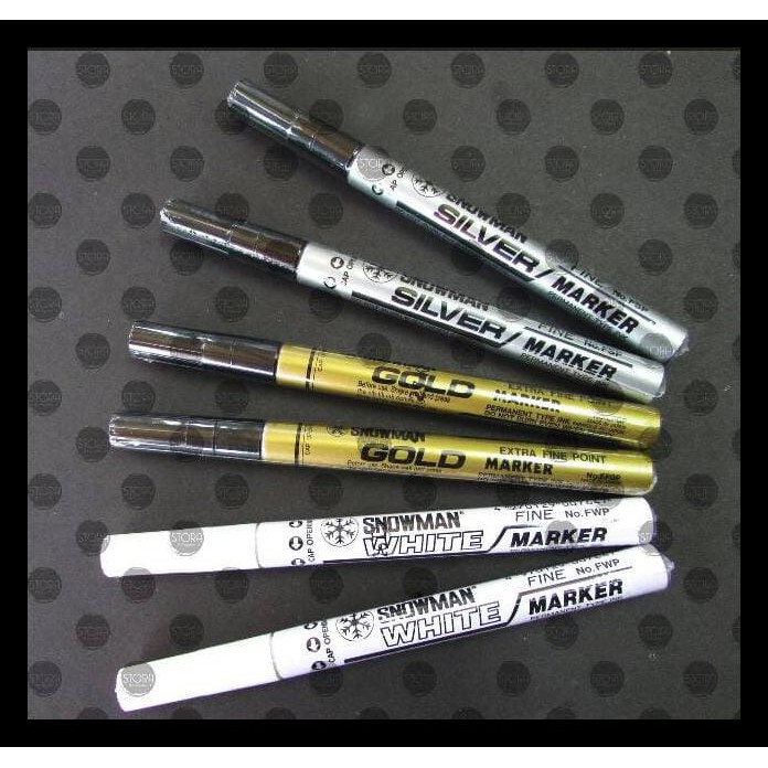 

Hot Product Spidol Emas / Snowman Gold / Silver Marker Extra Fine Point Promo