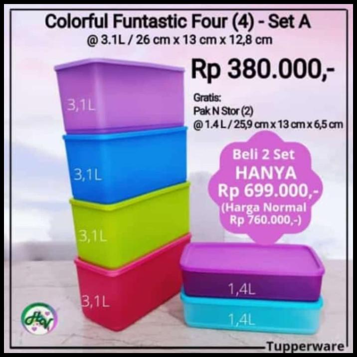 Colorful Funtastic Four - Set A Tupperware Promo Murah