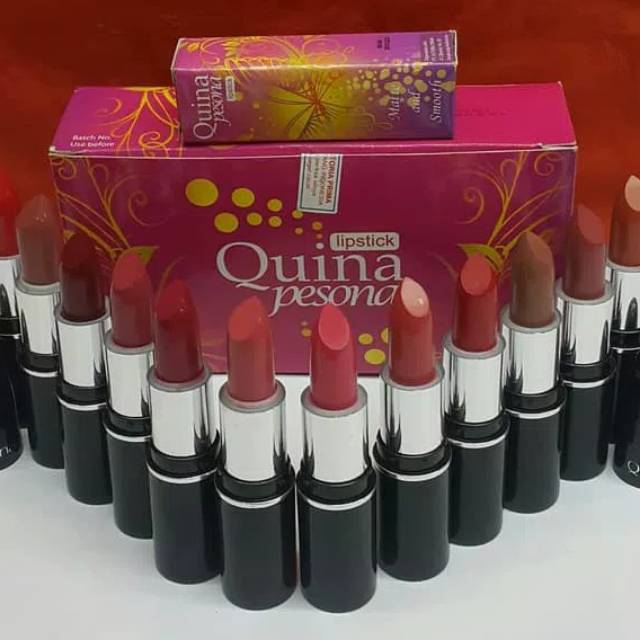 Lipstik Quina pesona isi 12 pcs  warna mix BPOM