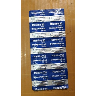 Mantino 50 Mg Tablet Sampharindo - Obat Vertigo Mual Muntah [Strip 10 Tablet]