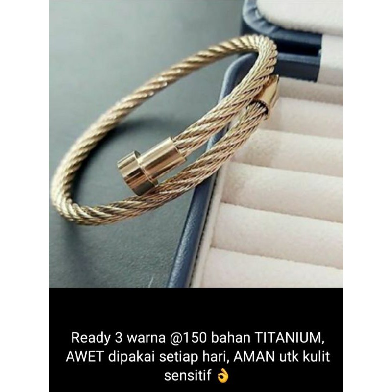 Gelang Paku CTR elastis Titanium
