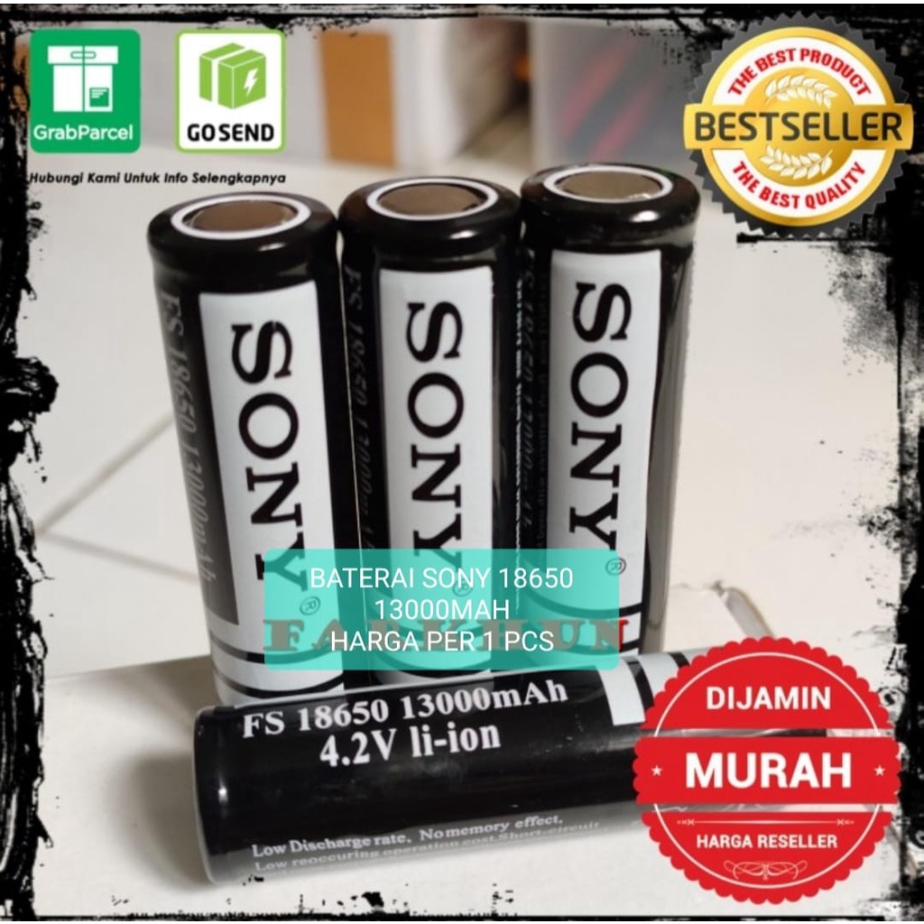 G625 BATERAI SONY KAPASITAS 13000 MAH  3.7V 18650 BATERRY CAS CASAN BISA UNTUK SENTER POLICE PB POWERBANK ULTRA POWER DC AC VAPE VAPOR SPEAKER PORTABLE MINI MICROPHONE LAMPU LED LITHIUM ION KIPAS KECIL DLL MULTIFUNGSI PRODUK BERKUALITAS  HARGA TERJANGKAU