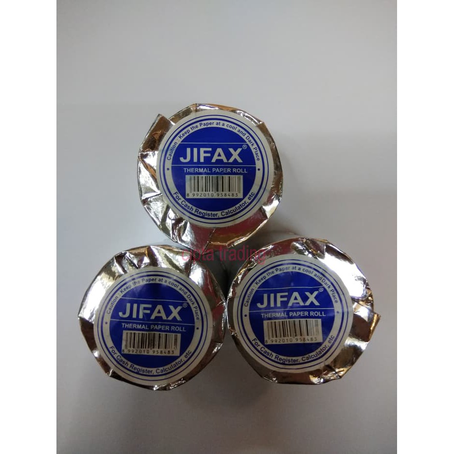 

New Kertas Thermal / Thermal Paper - jifax - 57mm x 48mm (100 rolls) Limited