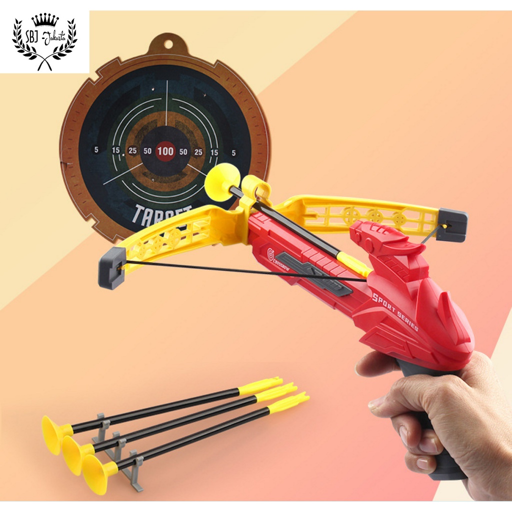 Mainan anak Crossbow Panah Bowgun Pistol Panah Peluru karet Toys Arrow