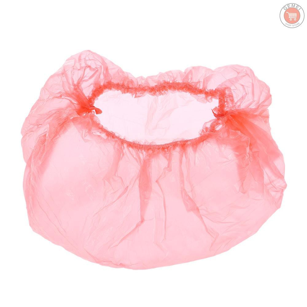 Flash Sale 100pcs Penutup Kepala Sekali Pakai Bahan Plastik Anti Air Untuk Shower / Mandi 5Q9xnjuyEKg5R