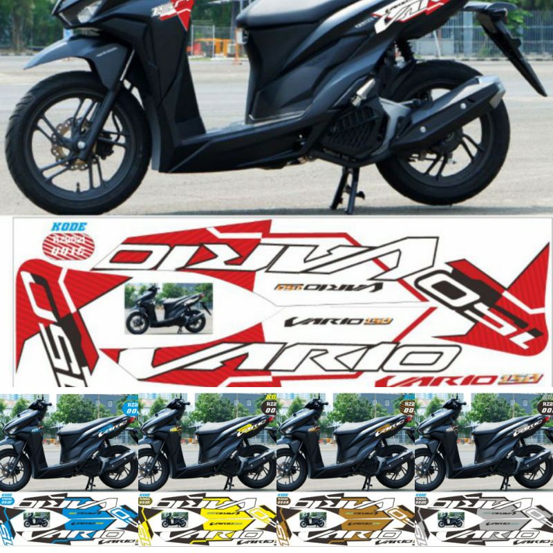 (Bisa COD) Striping vario All New 150 2018 malaysia stiker Vario 125 2019-2021 stiker lis vario Mala