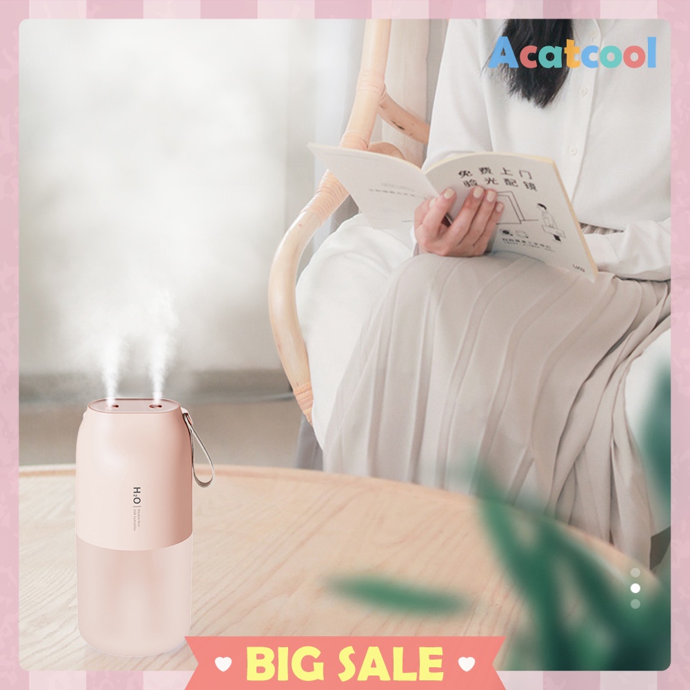 300ml Double Nozzle Cool Mist Aroma Diffuser Air Humidifier w/Night Light