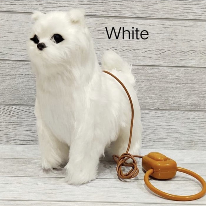 Boneka kucing berjalan - boneka kucing - Putih