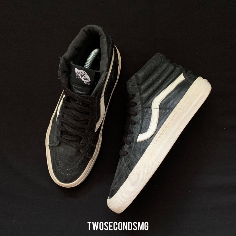 Vans Sk8 Leather Black White