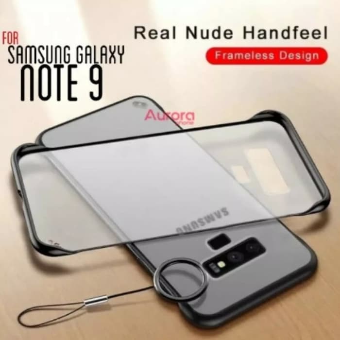 CASE SAMSUNG GALAXY NOTE 9 HARDCASE FRAMELESS TRANSPARAN MATTE FINGER - HITAM