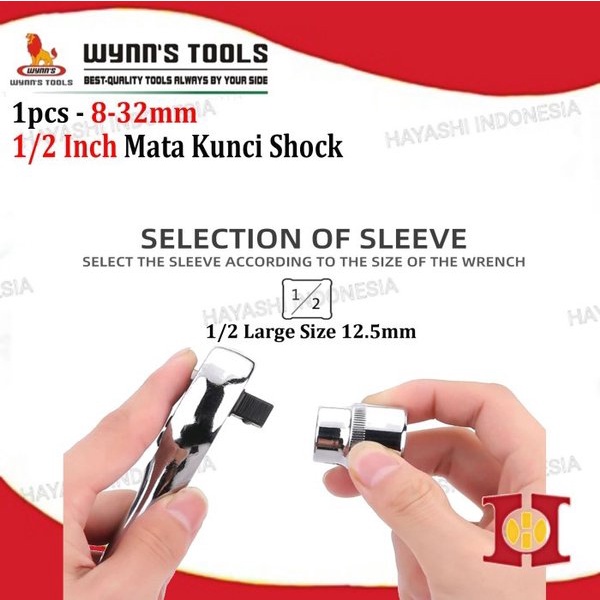 Kunci Mata Sok Sock Socket 1 Per 2 In DR 8 9 10 11 12 13 14 15 16 17 18 Mm