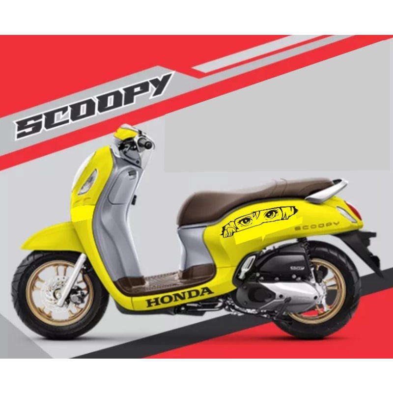 stiker motor sticker cutting variasi cewek mengintai